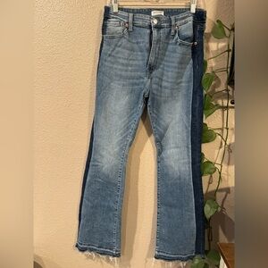 Artemis mid Wash High Rise Side Panel Bootcut Jeans